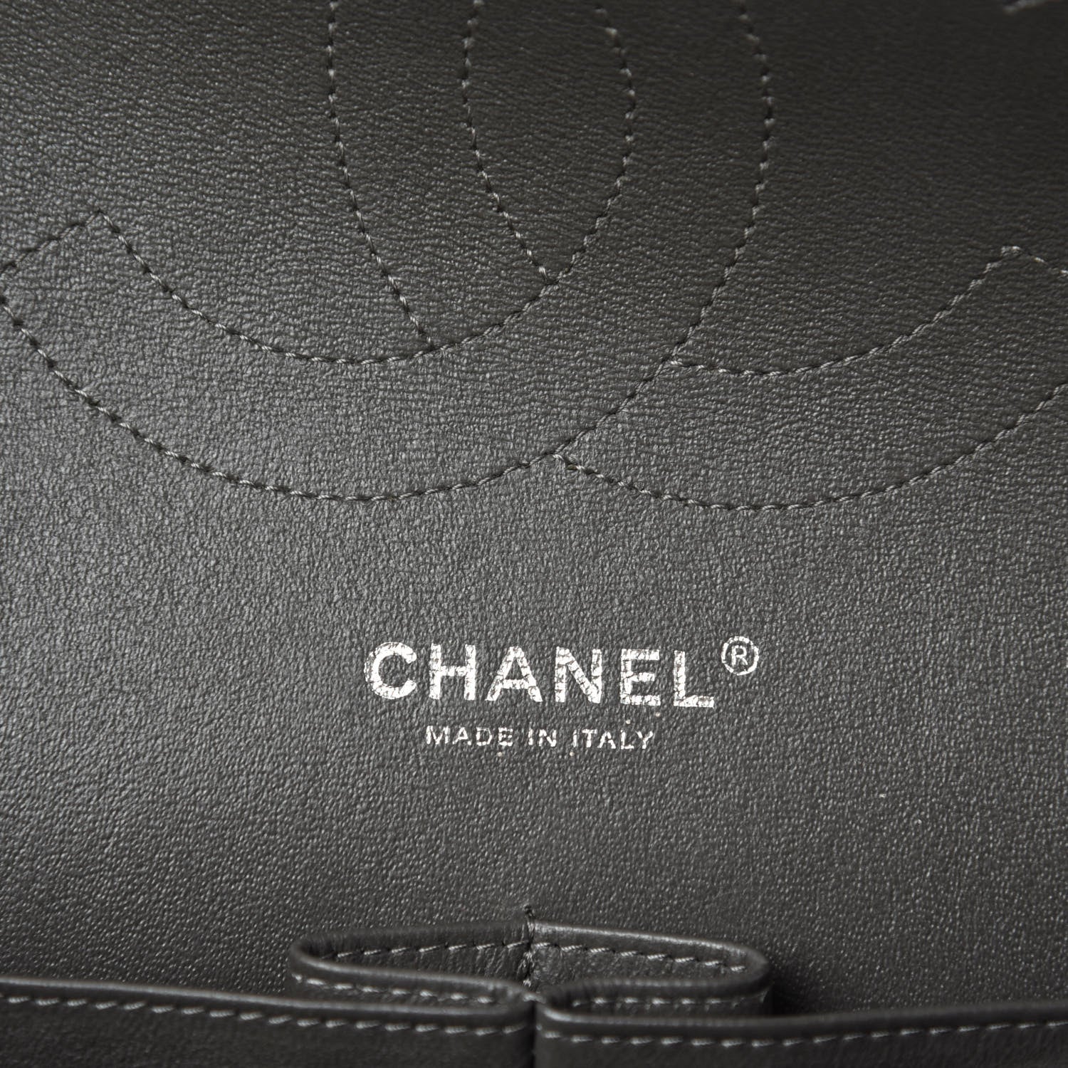 Chanel Lambskin Quilted Jumbo Double Flap Dark Grey 10 of 12