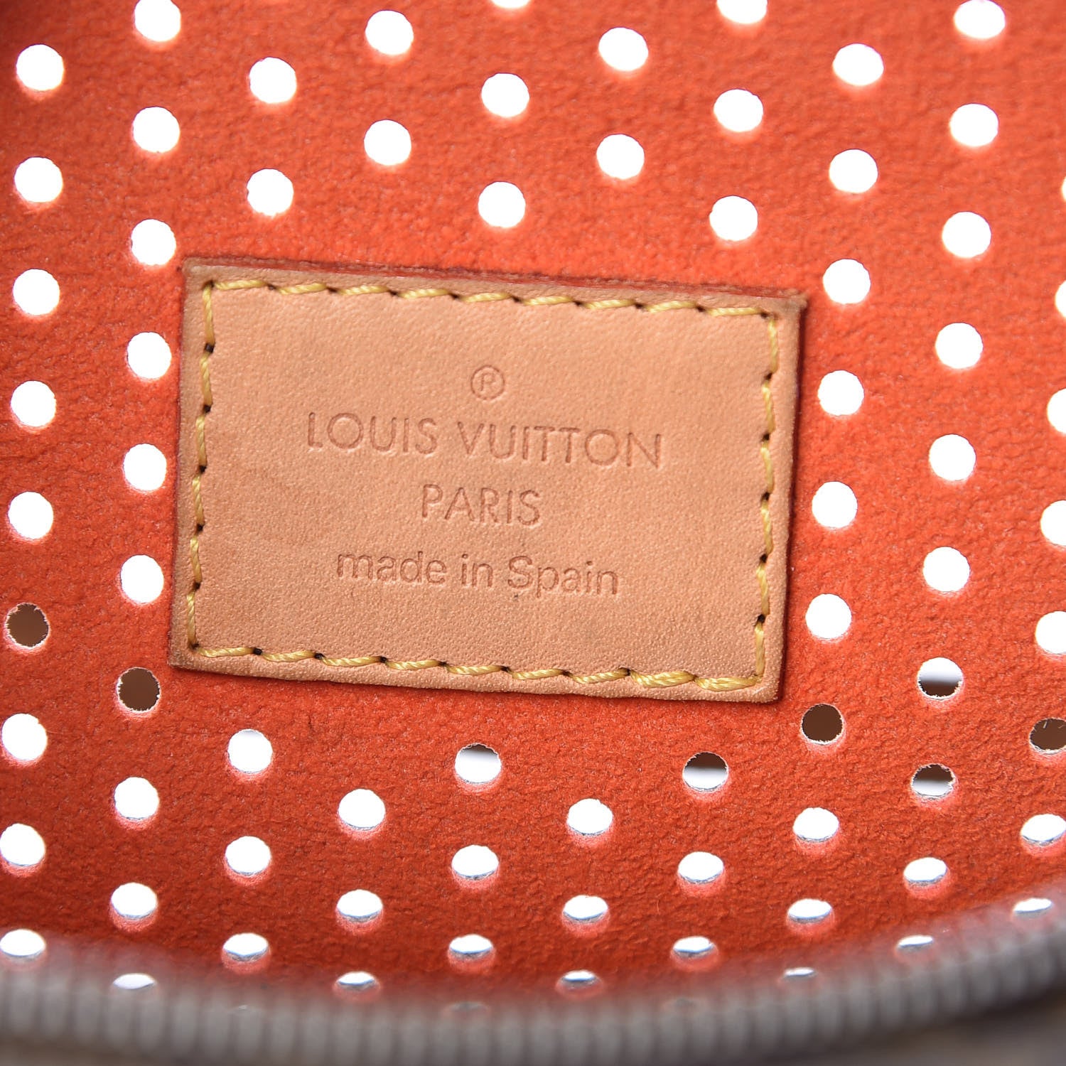 Louis Vuitton Monogram Perforated Pochette Accessories Bag Orange 6 of 10