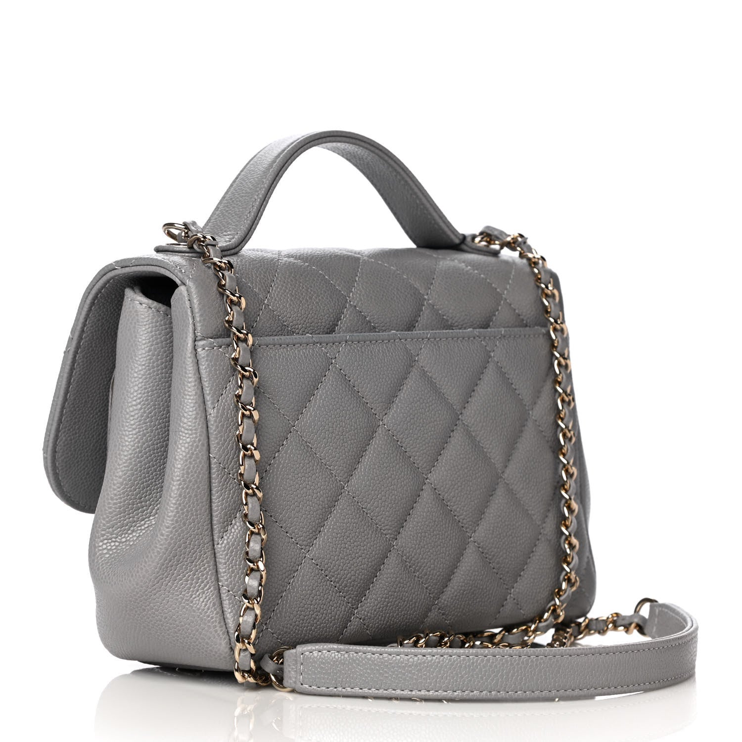 Chanel Caviar Quilted Small Business Affinity Flap Grey 2 of 12