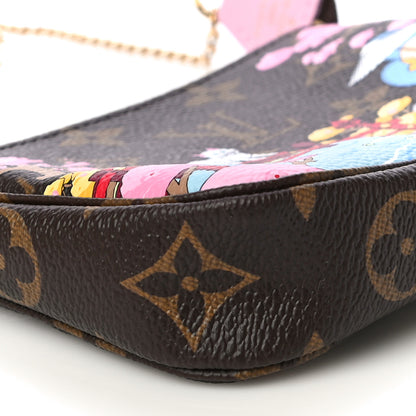 Louis Vuitton Monogram 2021 Christmas Animation Japanese Garden Mini Pochette Accessories Wisteria Pink 9 of 11