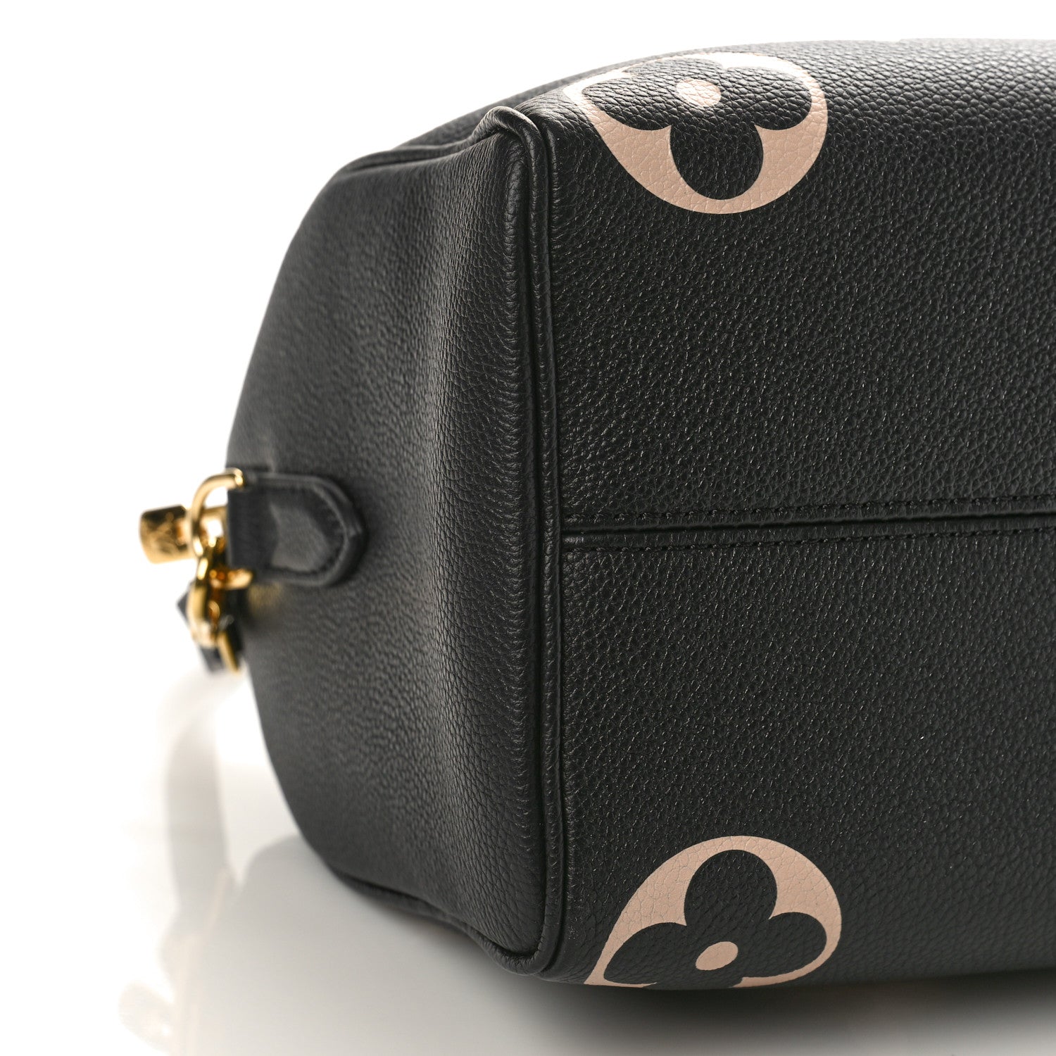 Louis Vuitton Empreinte Monogram Giant Speedy Bandouliere 25 Black Beige 8 of 9
