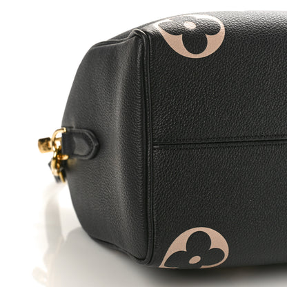 Louis Vuitton Empreinte Monogram Giant Speedy Bandouliere 25 Black Beige 8 of 9