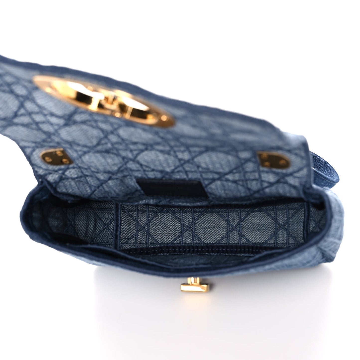 Denim Cannage Small Caro Bag Blue