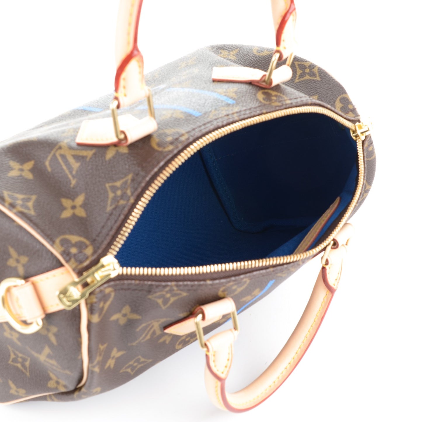 Monogram My LV Heritage Speedy Bandouliere 25 Noir Blue de France