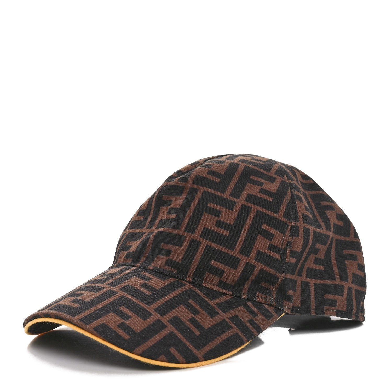 Fendi Canvas FF Reloaded Baseball Hat Tobacco Yellow 1 of 8