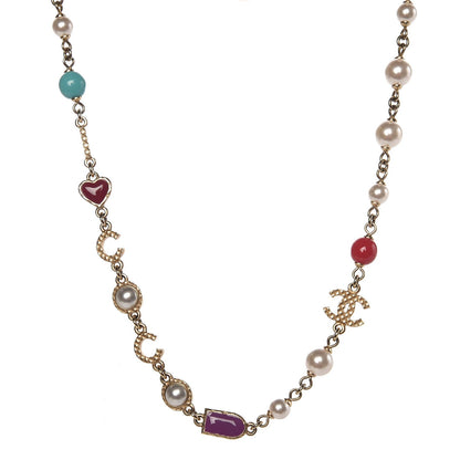 Chanel Pearl Coco Short Necklace Gold 1 of 4