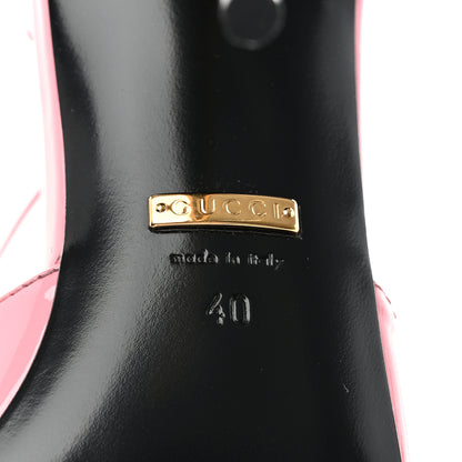 Gucci Vitello Vernice Soft Nappa Priscilla Ankle Cuff Pumps 40 Butterfly Pink 6 of 11