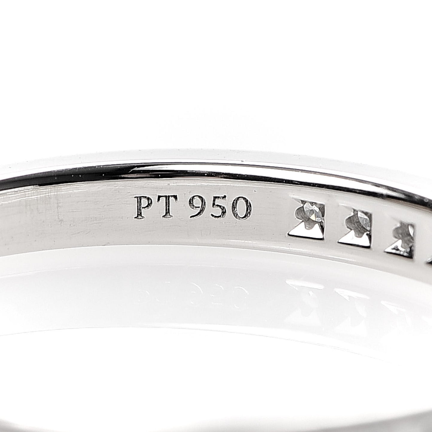 Platinum Diamond .22ctw Half Circle Wedding Band Ring 52 6