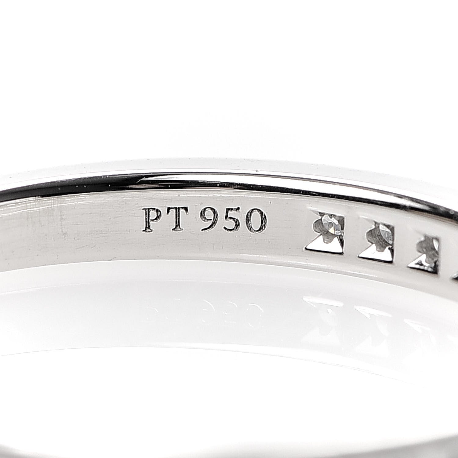 Tiffany Platinum Diamond .22ctw Half Circle Wedding Band Ring 52 6 5 of 5