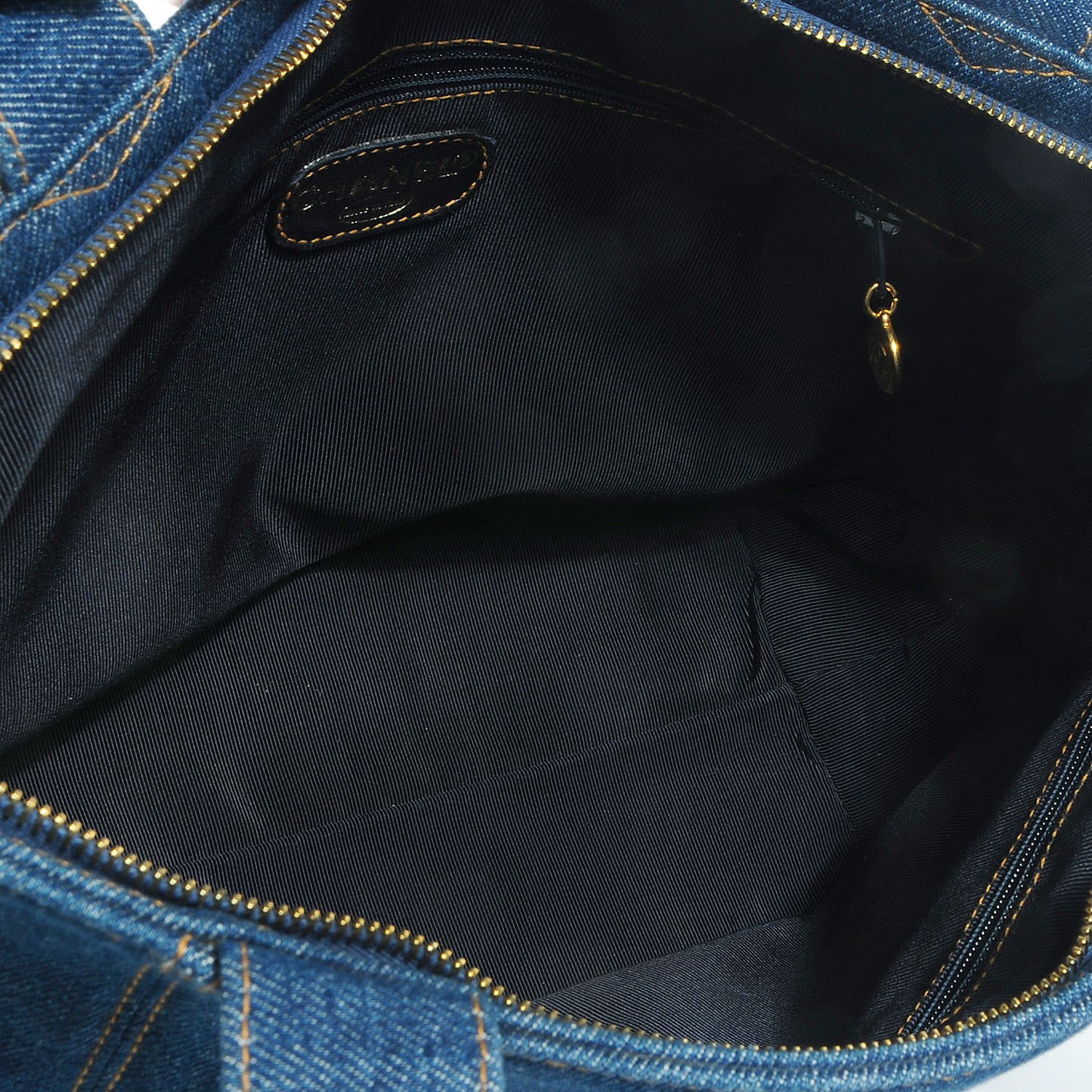 Denim CC Zip Tote Blue