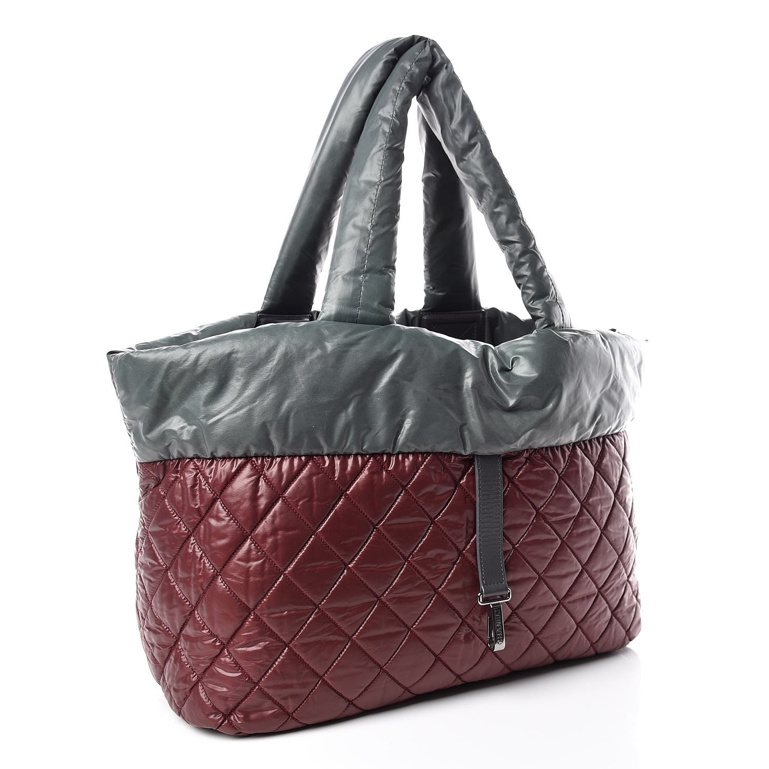 Chanel Nylon Quilted Medium Coco Cocoon Reversible Tote Grey 5 of 15