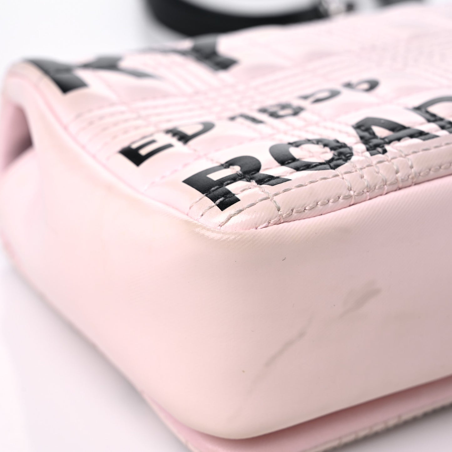 Patent Quilted Horseferry Print Small Lola Bag Pink
