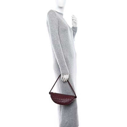 Bottega Veneta Nappa Intrecciato Half Moon Pouch On Strap Barolo 3 of 8