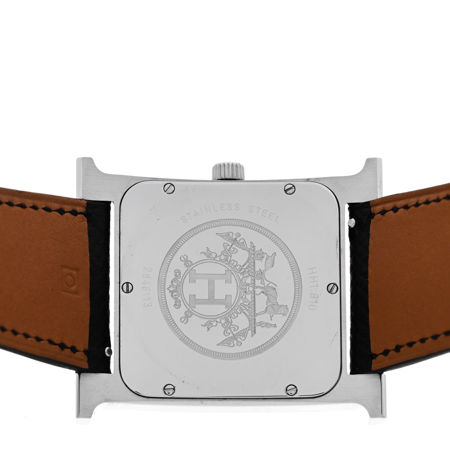 Hermes Stainless Steel Epsom 30.5mm Heure H Hour Quartz Watch Noir 4 of 5
