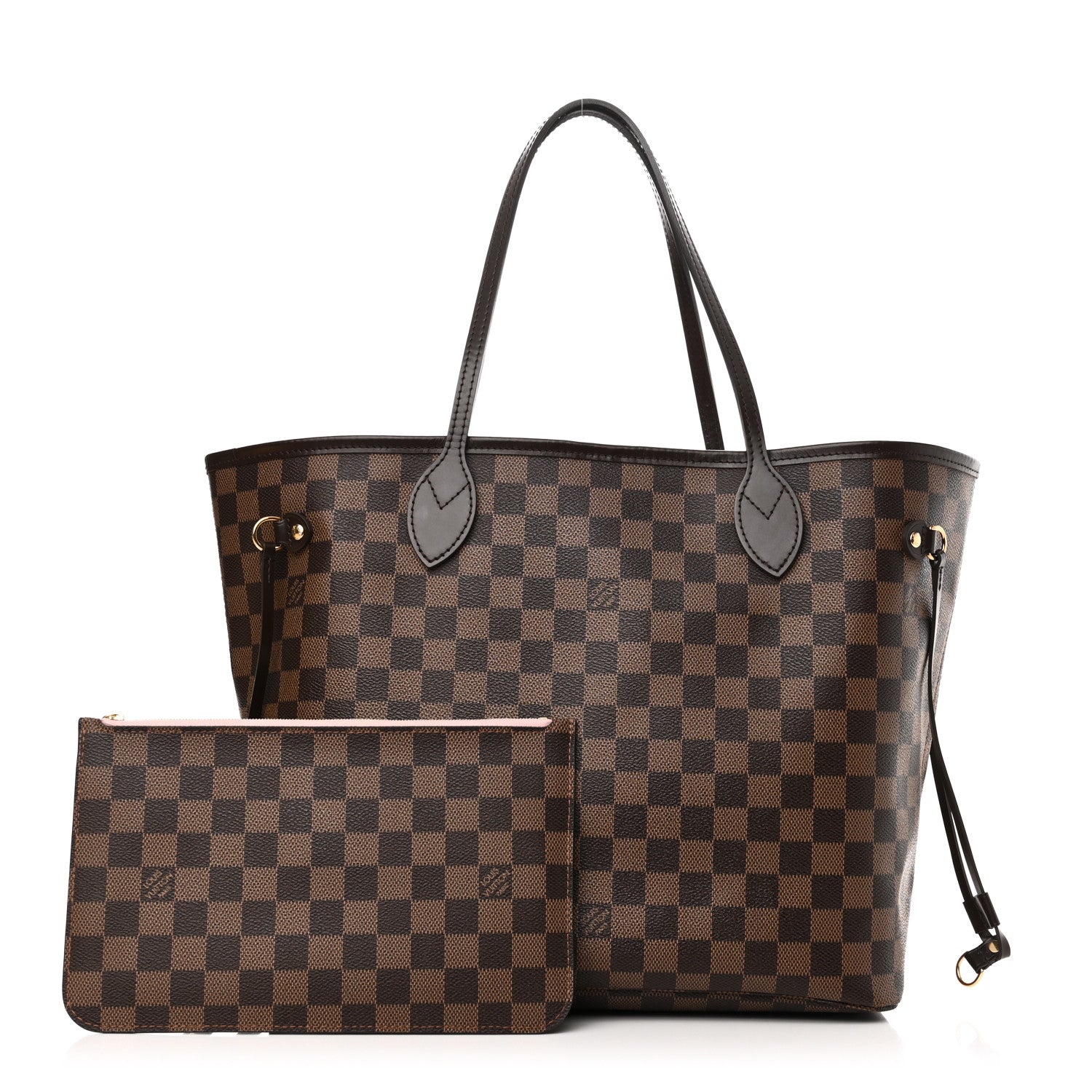 Louis Vuitton Damier Ebene Neo Neverfull MM Rose Ballerine 2 of 10