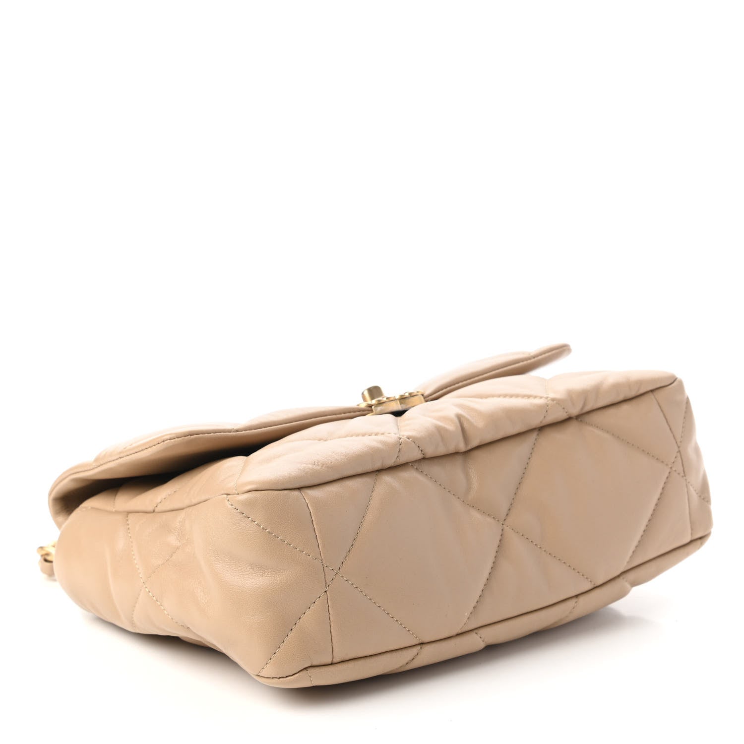 Chanel Lambskin Quilted Large Chanel 19 Flap Dark Beige 4 of 11