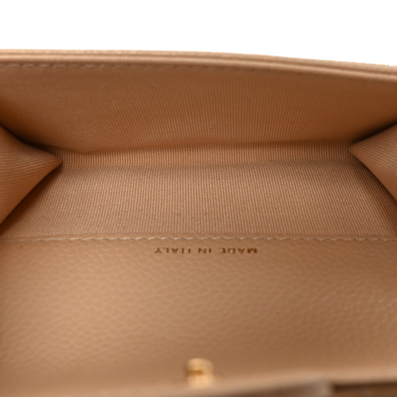 Chanel Caviar Quilted Flap Card Holder Wallet Beige 5 of 9