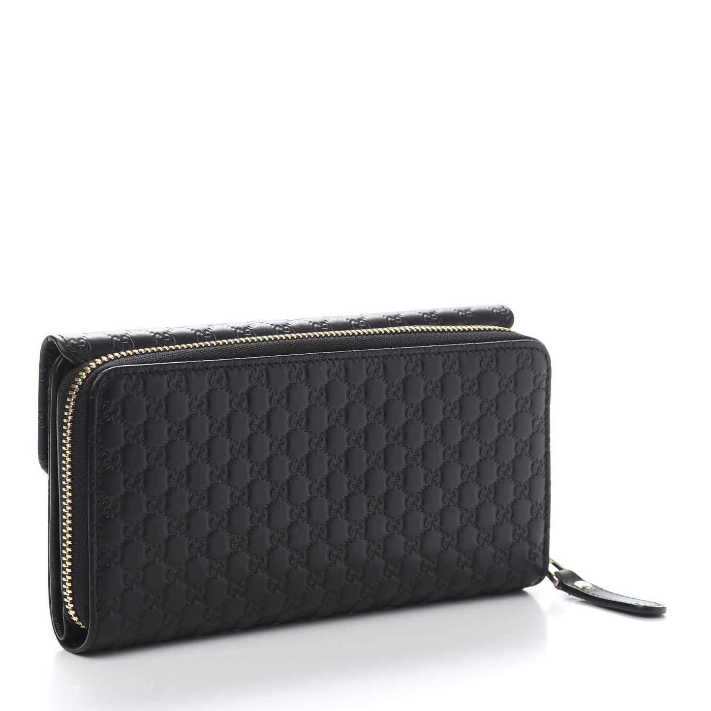 Soft Microguccissima Continental Zip Wallet Black