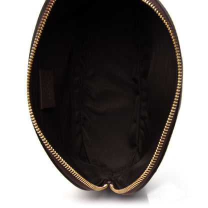 Gucci GG Supreme Monogram Textured Calfskin Web Large Ophidia Cosmetic Case Beige Ebony New Acero 5 of 10