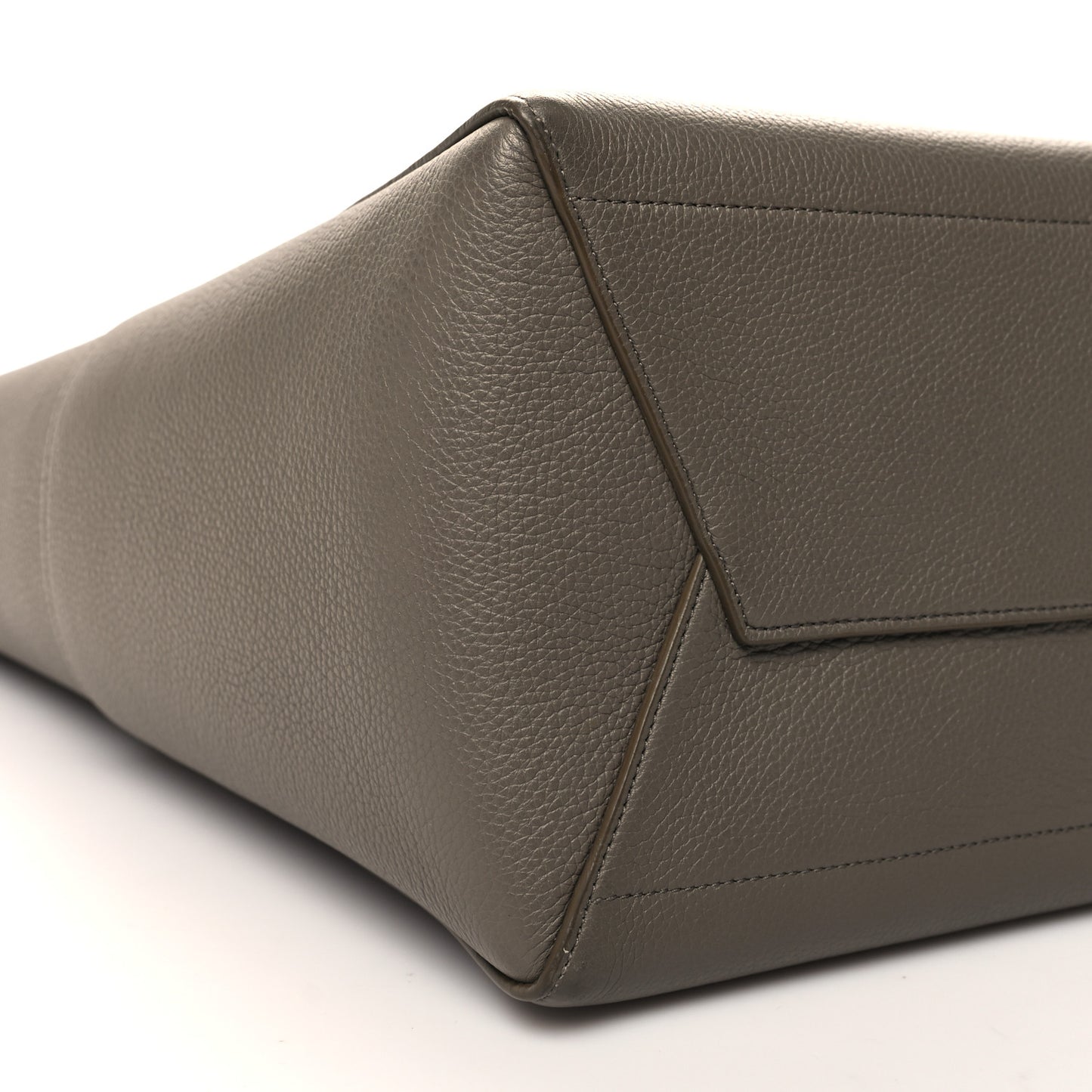 Soft Grained Calfskin Sangle Bucket Bag Taupe