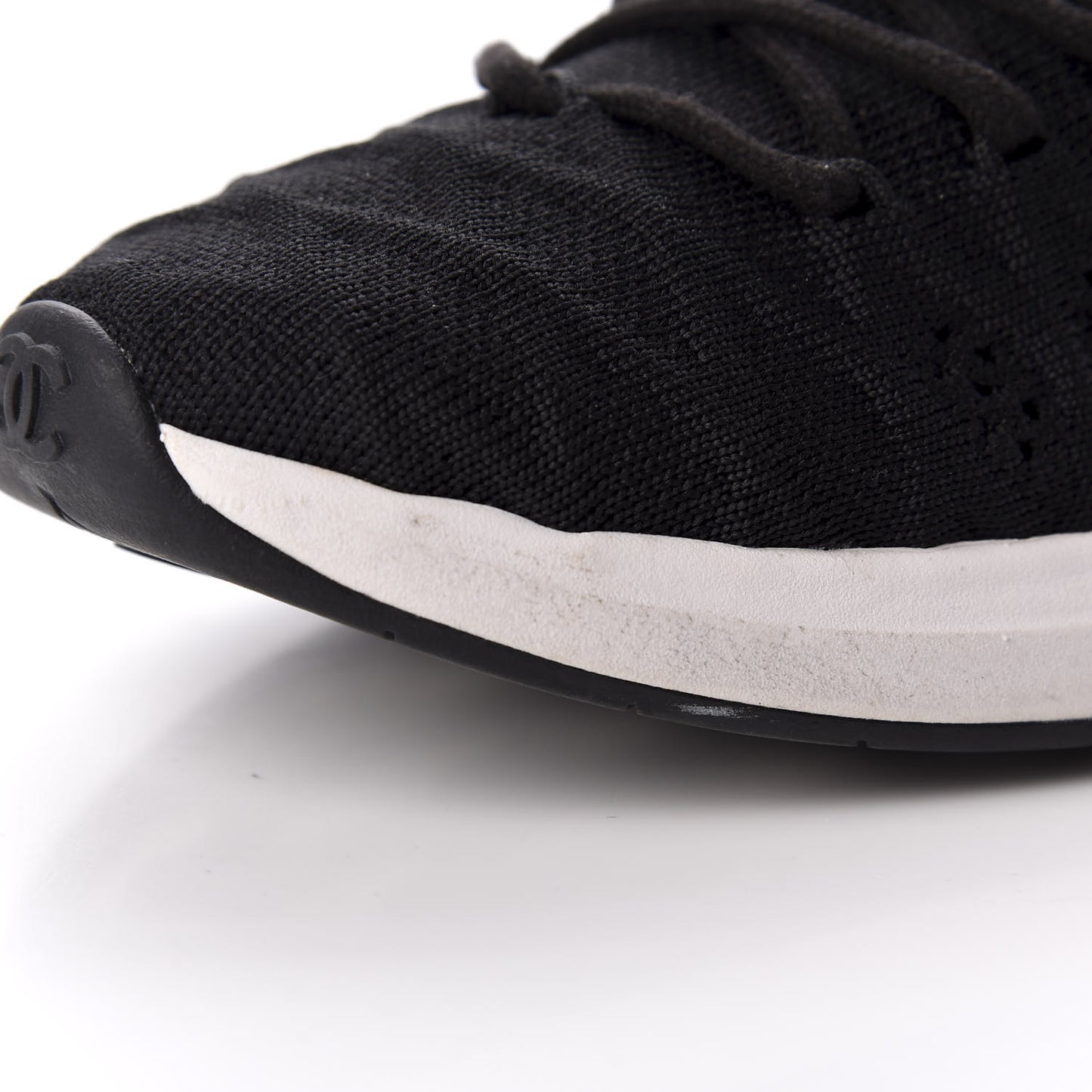 Fabric Logo Sneakers 38 Black
