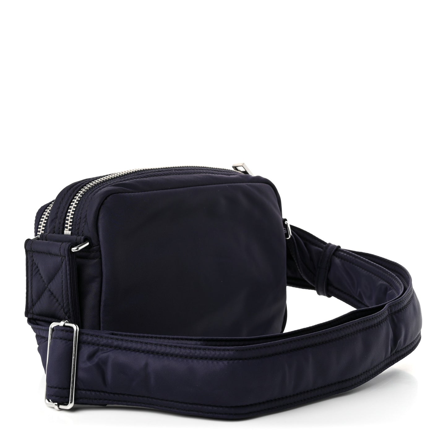 Nylon Warner Camera Crossbody Bag Navy