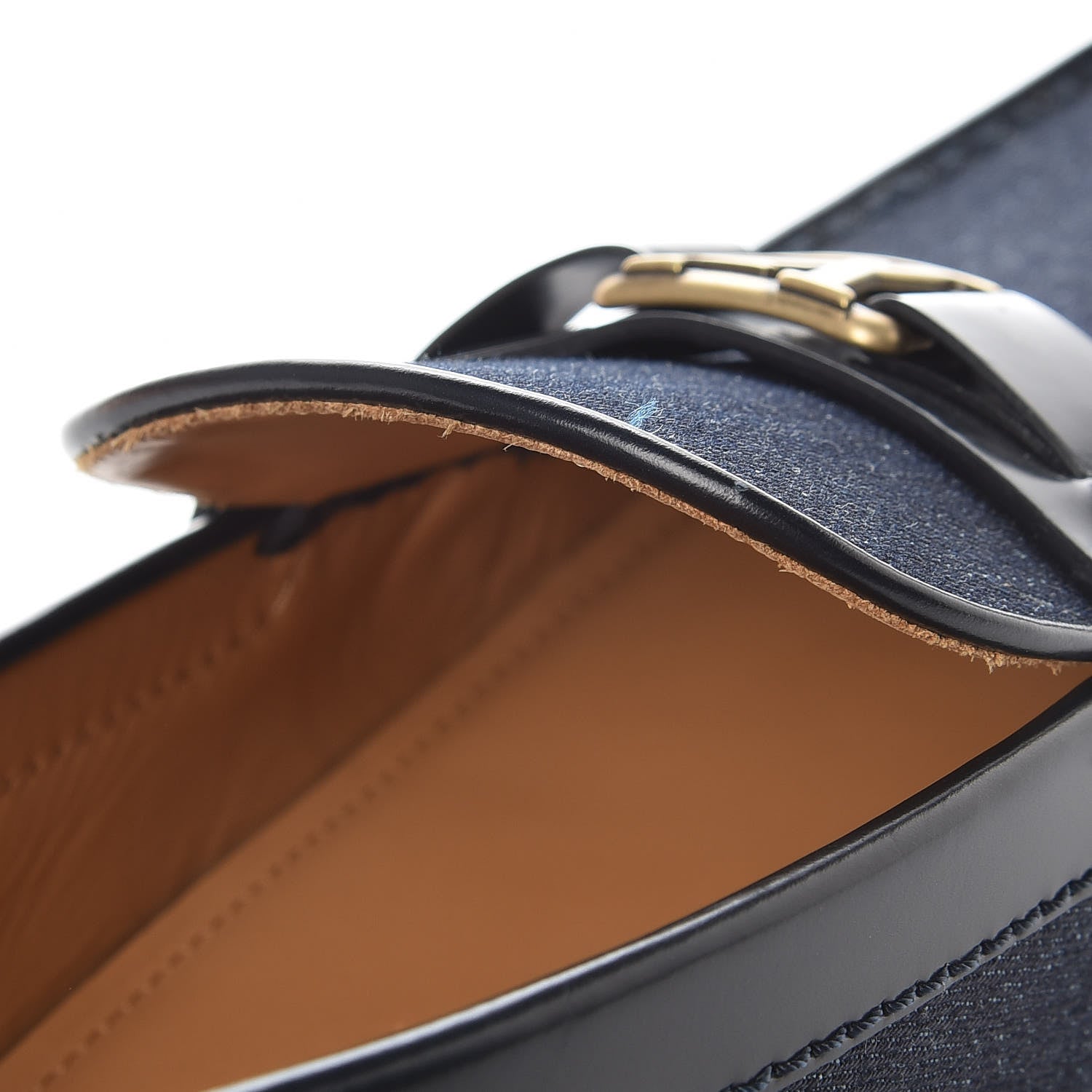 Louis Vuitton Denim Mens Hockenheim Moccasin Loafers 8.5 Marine 10 of 12
