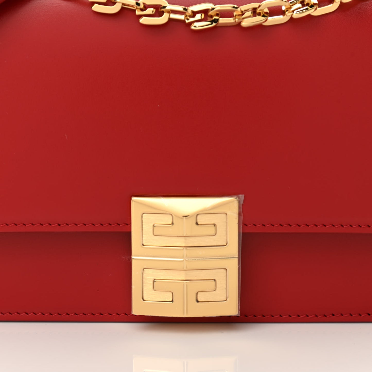Box Calfskin Small 4G Chain Shoulder Bag Dark Red
