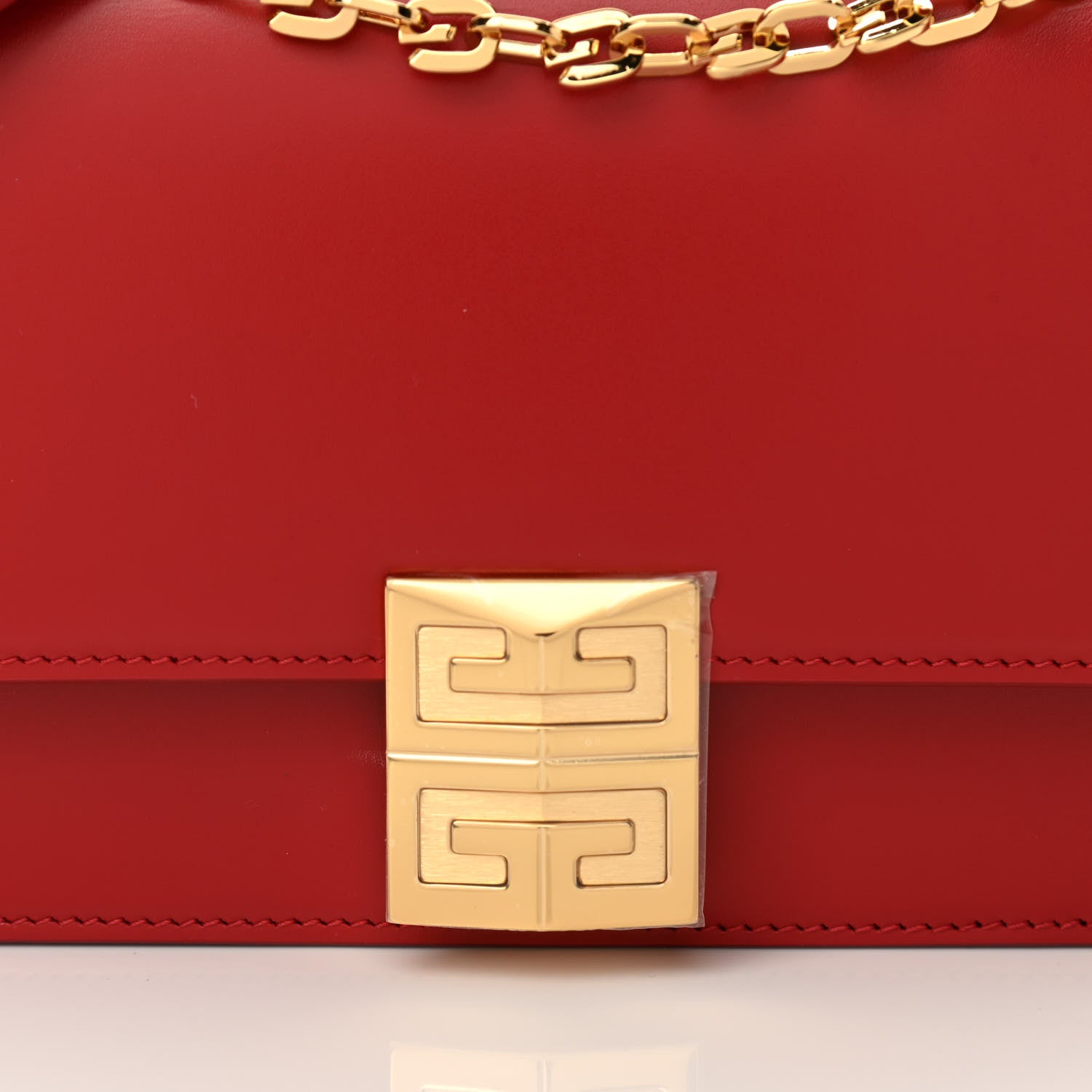 Givenchy Box Calfskin Small 4G Chain Shoulder Bag Dark Red 7 of 9