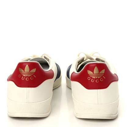 Gucci X ADIDAS Suede Madeira Demetra Mens Gazelle Sneakers 11.5 Mystic White Off White Blue Agata 5 of 10