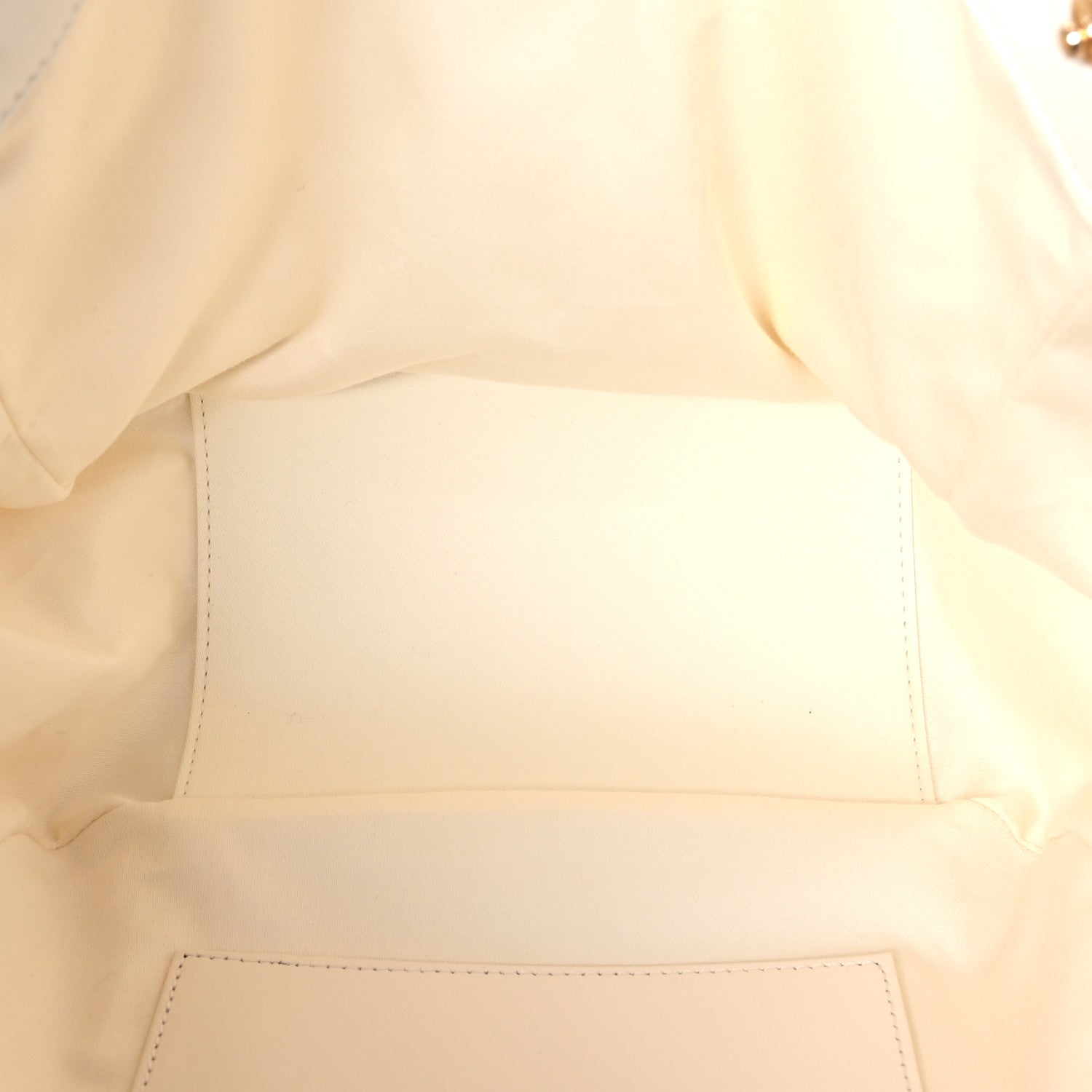 Chanel Shiny Calfskin Quilted Small Shopping Tote White 5 of 11