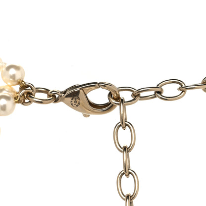 Chanel Pearl Multi Strand Short Necklace Gold 3 of 4