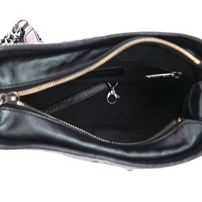 Chanel Iridescent Aged Calfskin Quilted Small Gabrielle Hobo Black 5 of 12