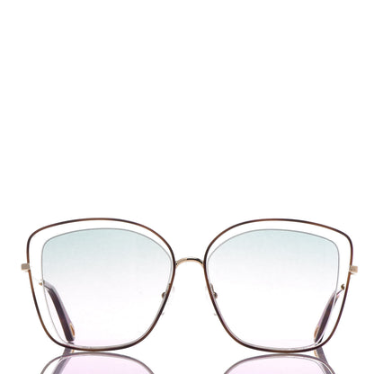 Chloe Poppy Aviator Sunglasses CE 130S Gold Havana 3 of 7