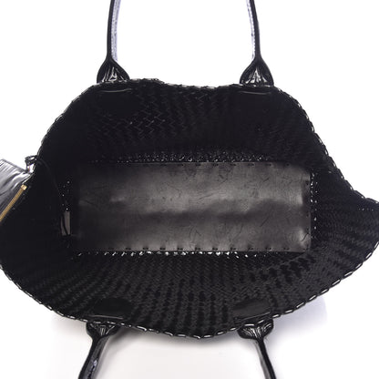 Bottega Veneta Spazzolato Nappa Intrecciato Medium Moon Cabat Black 6 of 14