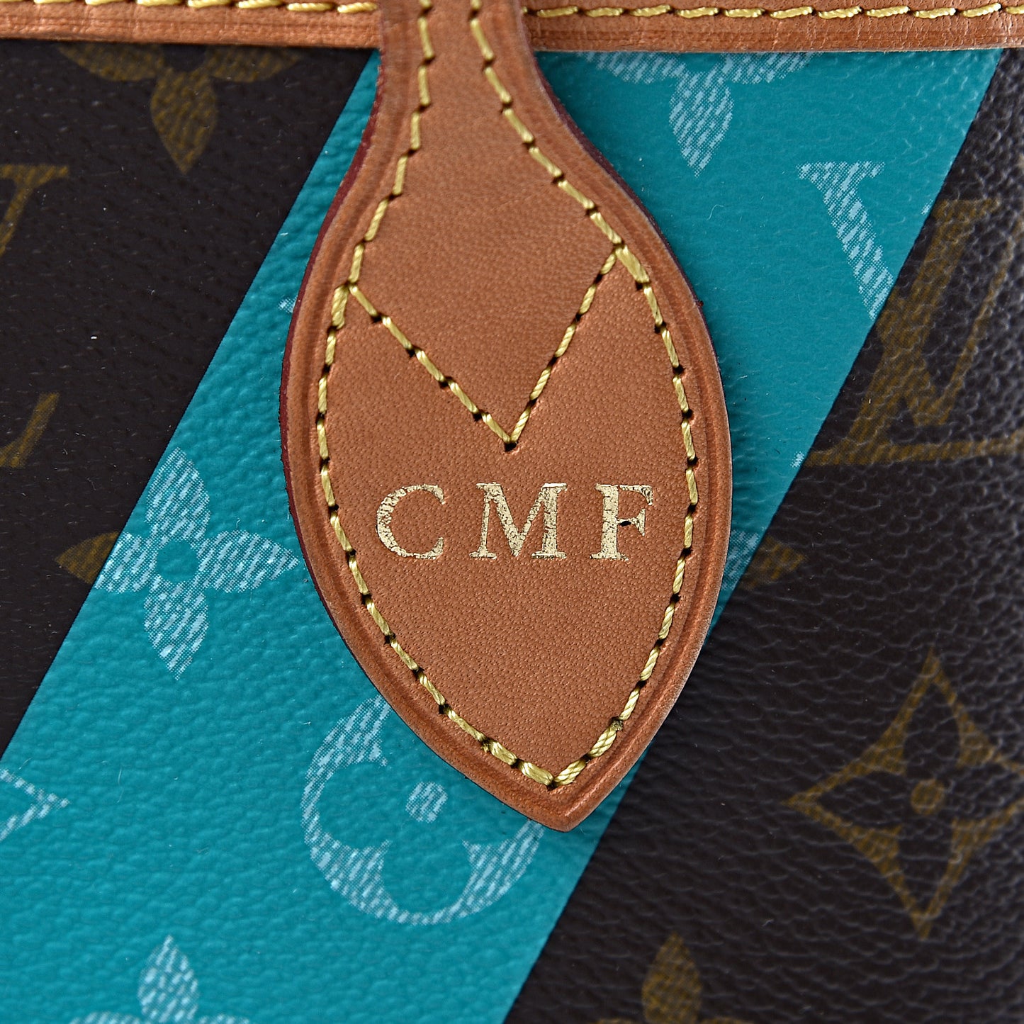 Monogram V Neverfull MM Turquoise
