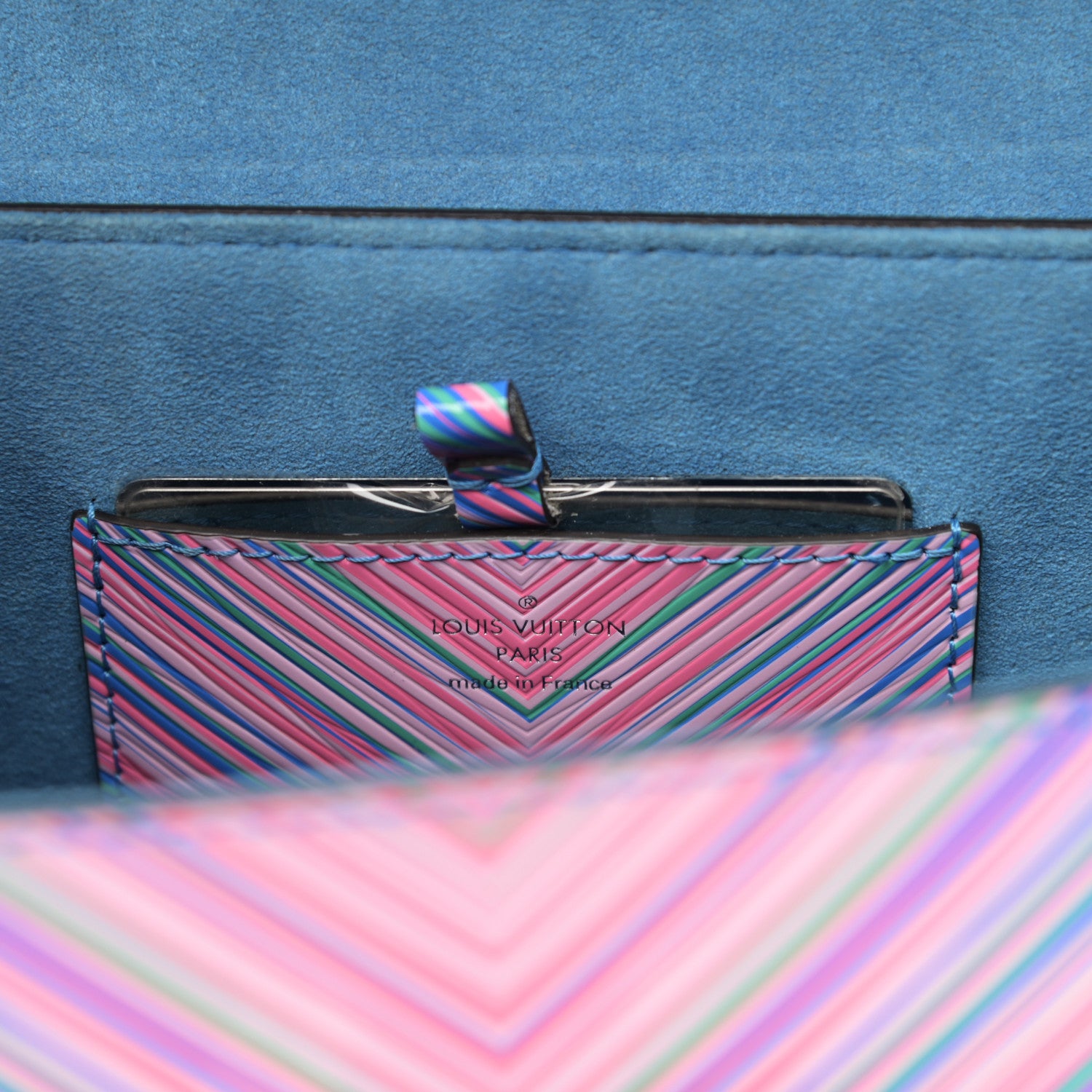 Louis Vuitton Epi Tropical Twist Shoulder Bag MM Blue Rose 5 of 8