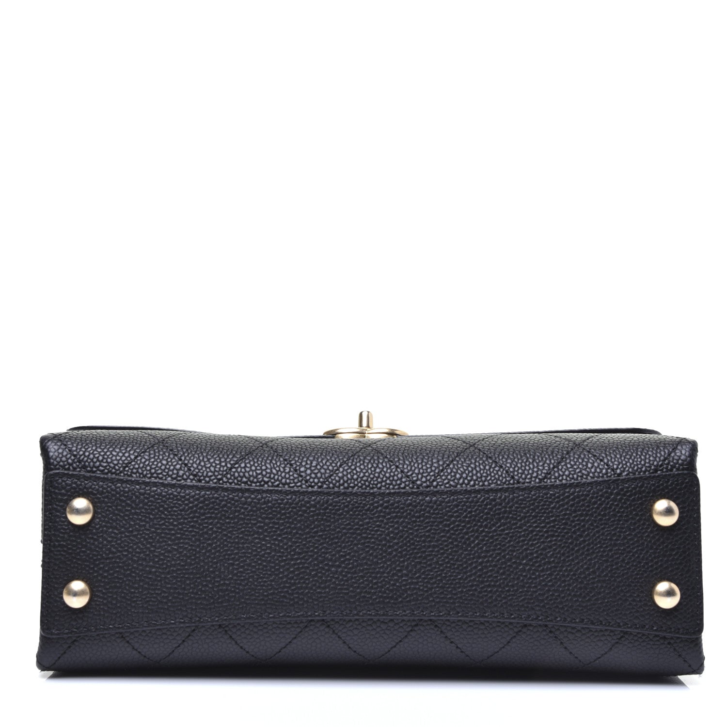 Chanel Caviar Diamond Stitched Small Top Handle Flap Black 12 of 18