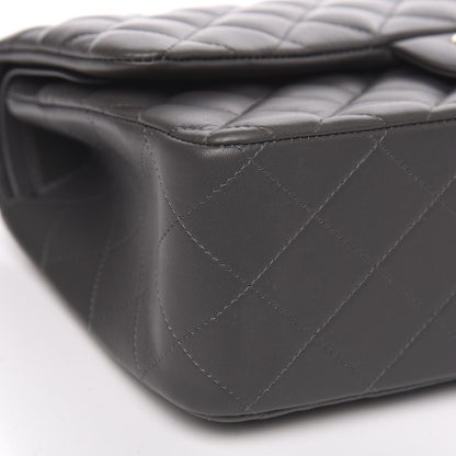 Chanel Lambskin Quilted Jumbo Double Flap Grey 8 of 11