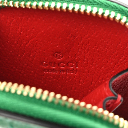 Gucci Textured Dollar Calfskin Retro Interlocking G Fruttini Strawberry Coin Case Bag Charm Key Holder 4 of 4
