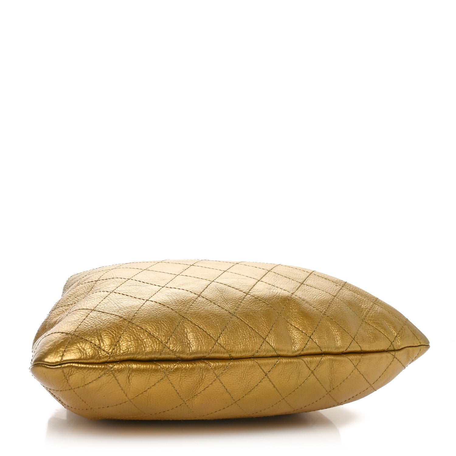 Chanel Metallic Calfskin Quilted Small Drawstring Bag Gold 4 of 10