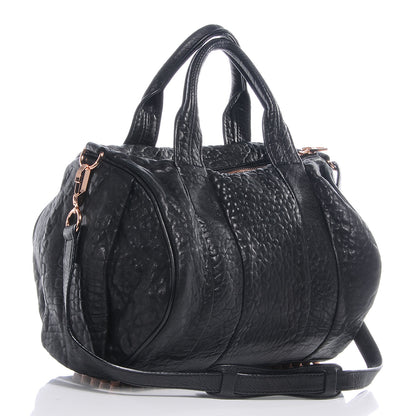 Alexander Wang Leather Rocco w Rose Gold Hardware Black 3 of 7