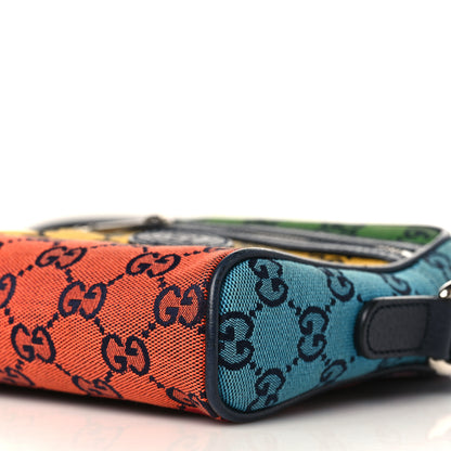 Gucci Monogram Multicolor Mini Retro Interlocking G Messenger Blue Rainbow Light Blue 9 of 10