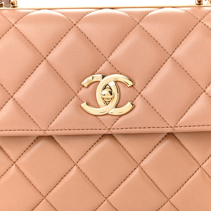 Chanel Lambskin Quilted Small Trendy CC Flap Dual Handle Bag Camel 8 of 11