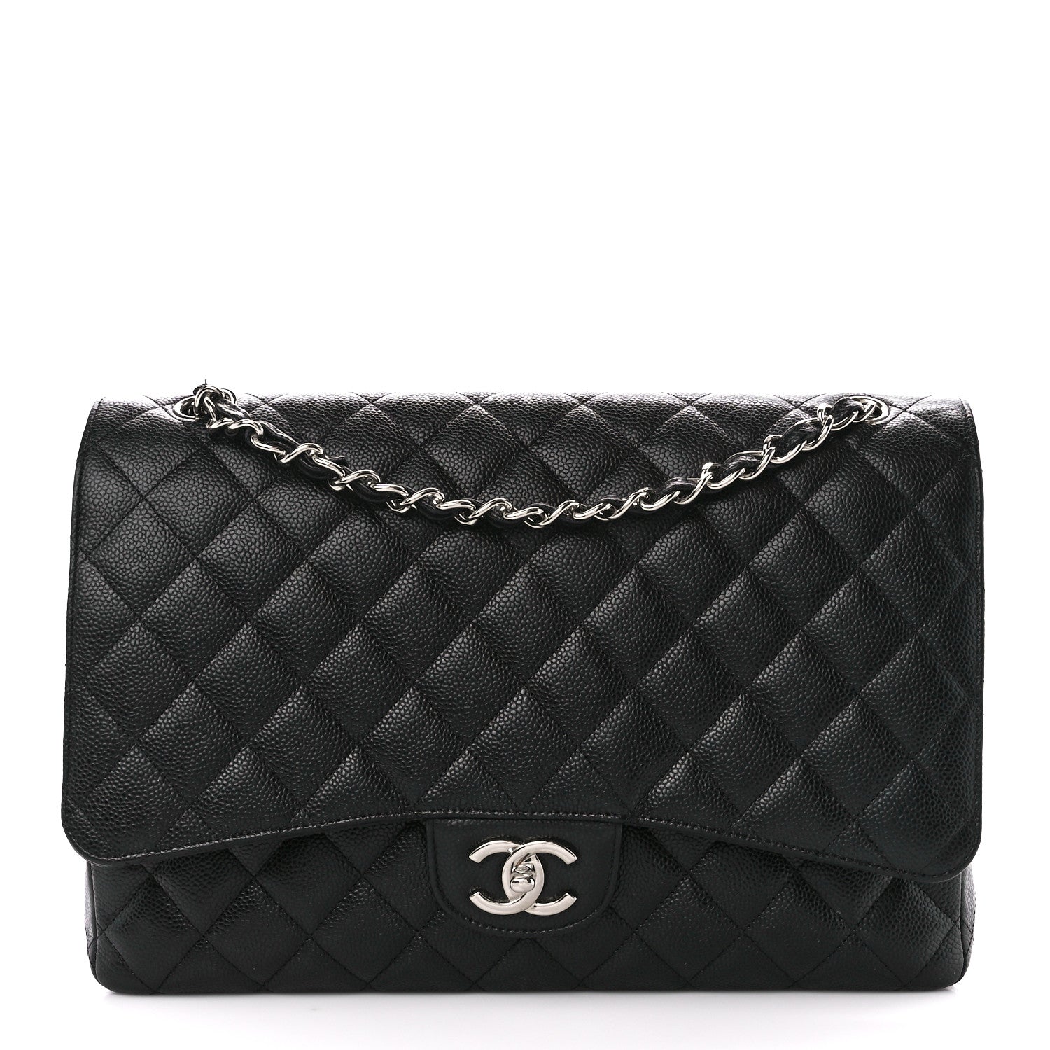 Chanel Caviar Quilted Maxi Double Flap Black 1 of 12