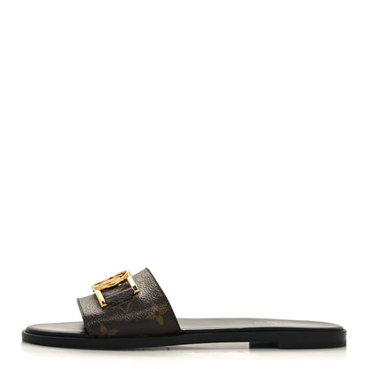 Louis Vuitton Patent Monogram Lock It Flat Mules 39 1 of 9