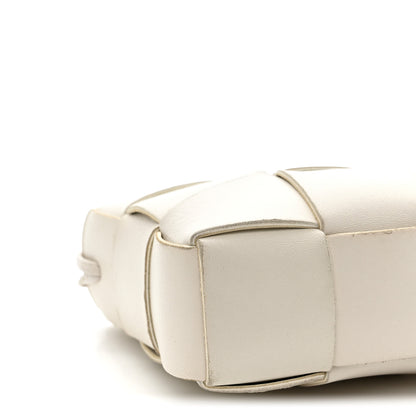 Bottega Veneta Calfskin Maxi Intrecciato Cassette Pouch On Strap Chalk 9 of 10