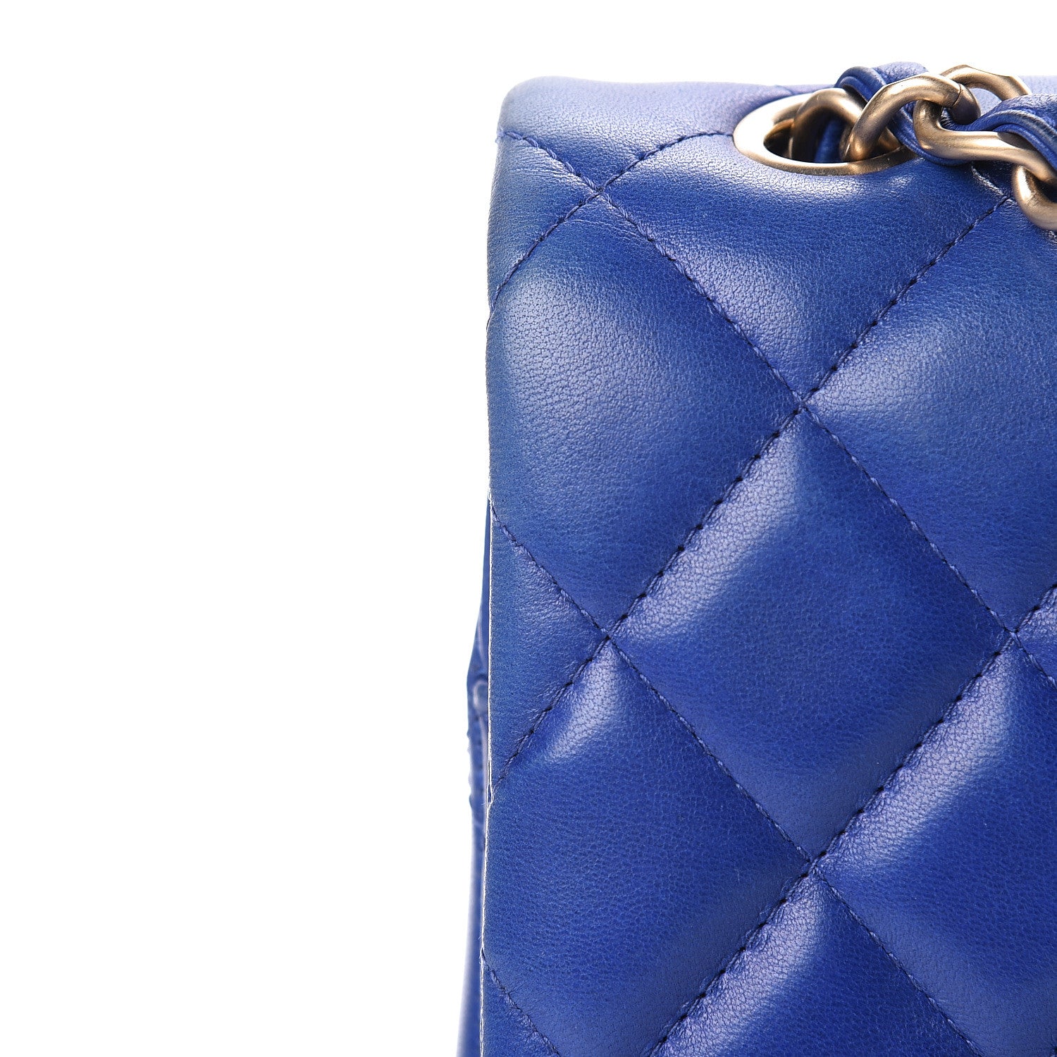 Chanel Lambskin Quilted Jumbo Double Flap Blue 20 of 22