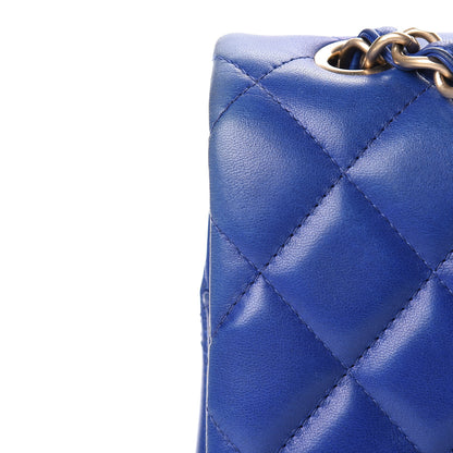 Chanel Lambskin Quilted Jumbo Double Flap Blue 20 of 22