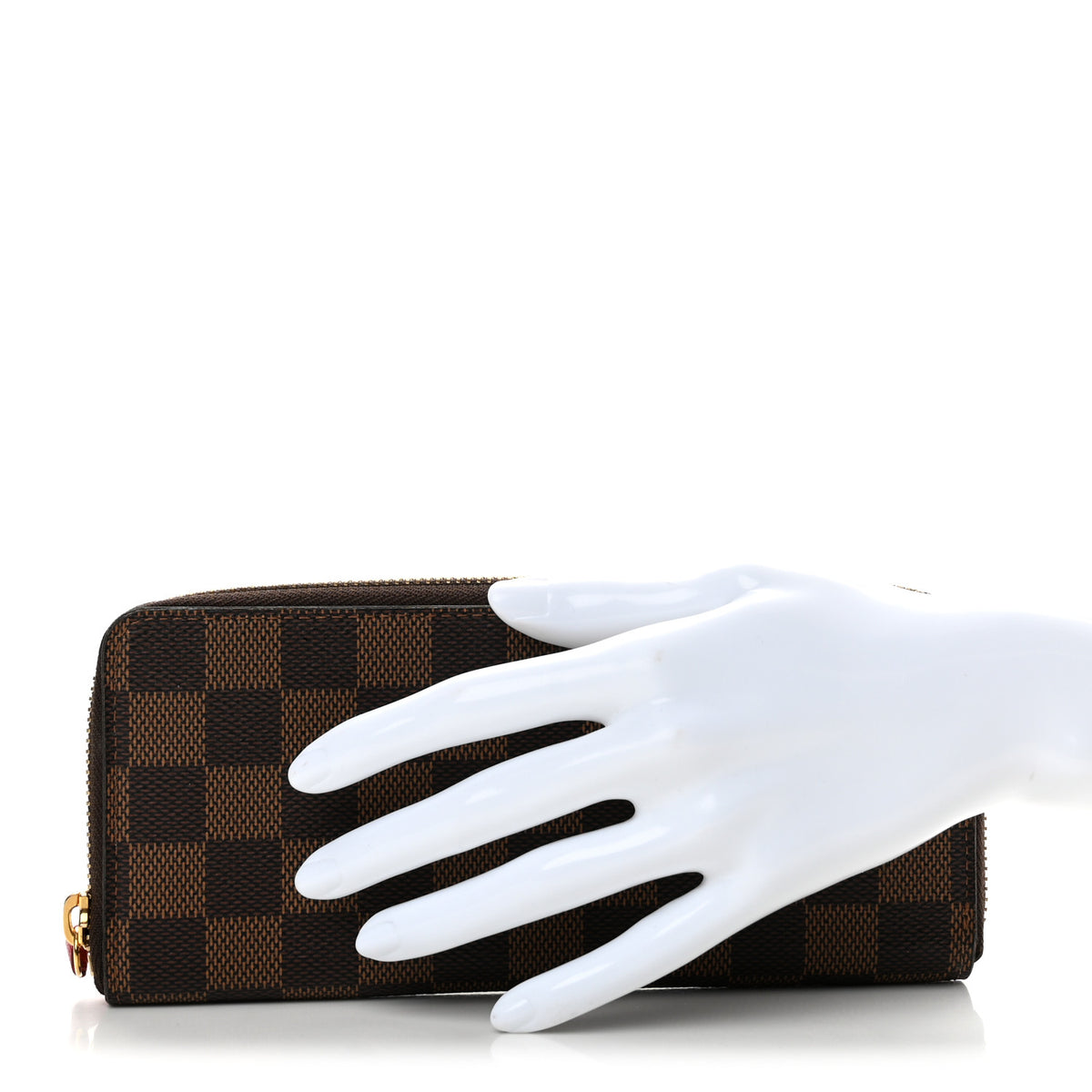 Damier Ebene Clemence Wallet Cherry